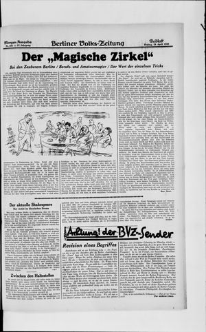 Berliner Volkszeitung vom 19.04.1929