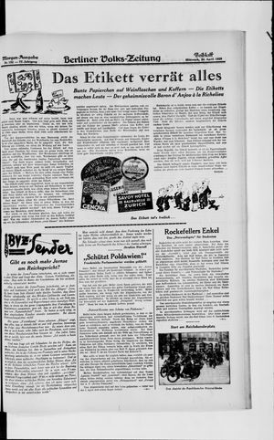 Berliner Volkszeitung vom 24.04.1929