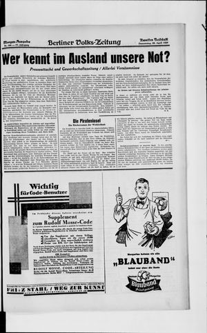 Berliner Volkszeitung vom 25.04.1929