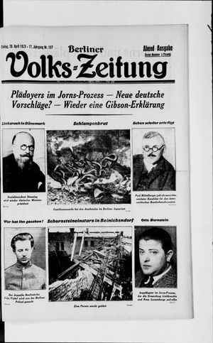 Berliner Volkszeitung vom 26.04.1929