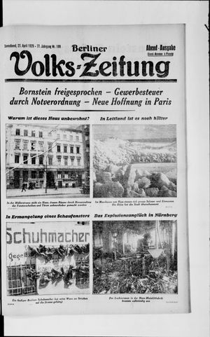 Berliner Volkszeitung on Apr 27, 1929