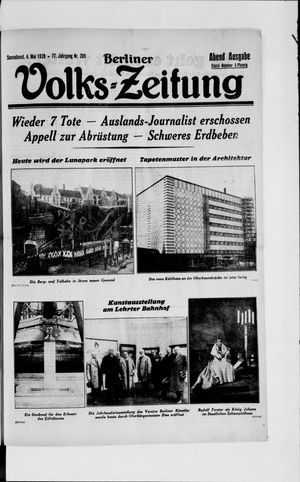 Berliner Volkszeitung vom 04.05.1929