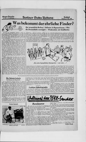 Berliner Volkszeitung vom 07.05.1929