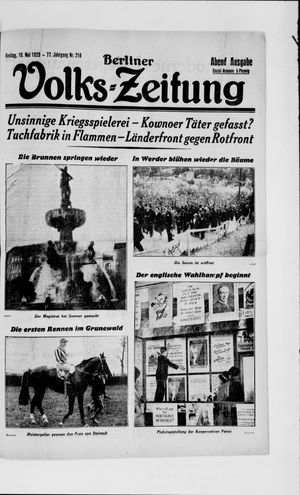 Berliner Volkszeitung vom 10.05.1929