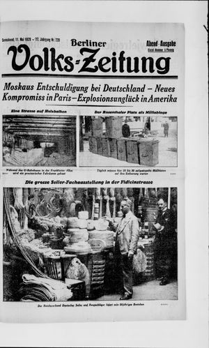 Berliner Volks-Zeitung vom 11.05.1929
