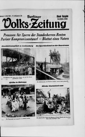 Berliner Volkszeitung vom 15.05.1929