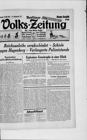 Berliner Volks-Zeitung vom 16.05.1929