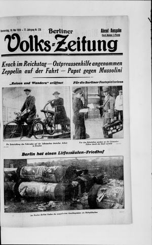Berliner Volks-Zeitung vom 16.05.1929