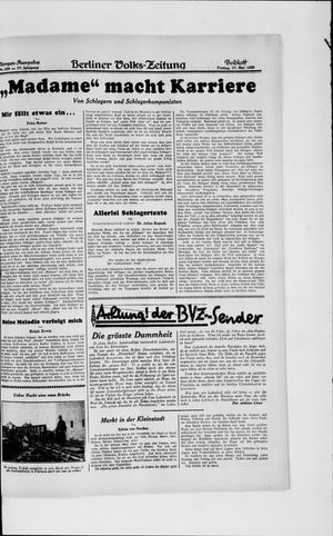 Berliner Volkszeitung on May 17, 1929