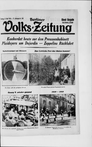 Berliner Volkszeitung on May 17, 1929