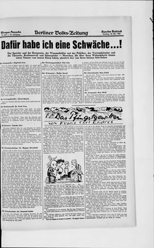 Berliner Volkszeitung on May 19, 1929