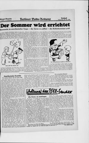 Berliner Volkszeitung on May 23, 1929