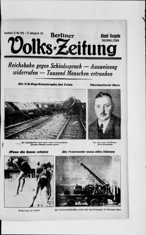 Berliner Volkszeitung on May 25, 1929