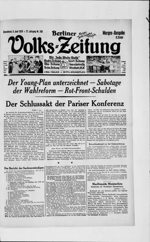 Berliner Volkszeitung on Jun 8, 1929