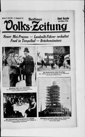 Berliner Volkszeitung vom 11.06.1929