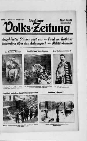Berliner Volkszeitung on Jun 12, 1929