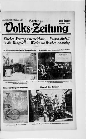 Berliner Volkszeitung on Jun 14, 1929