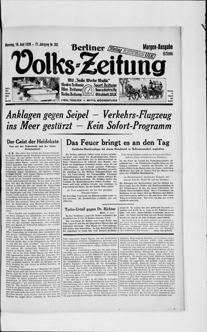 Berliner Volkszeitung on Jun 18, 1929