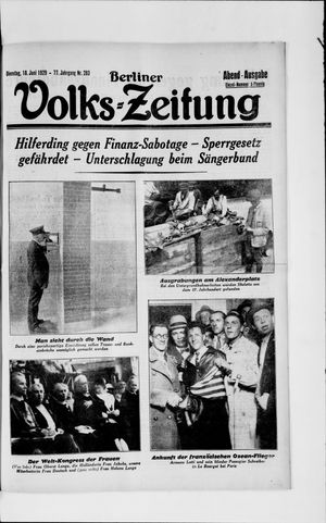 Berliner Volkszeitung vom 18.06.1929