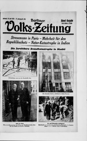 Berliner Volkszeitung on Jun 19, 1929