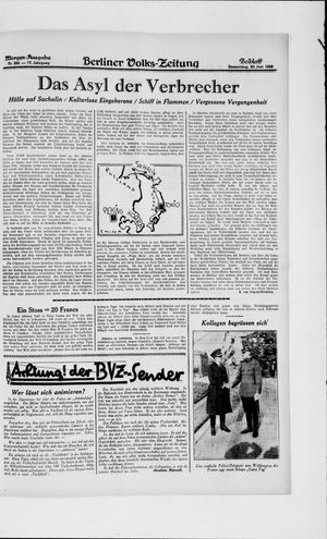 Berliner Volkszeitung vom 20.06.1929