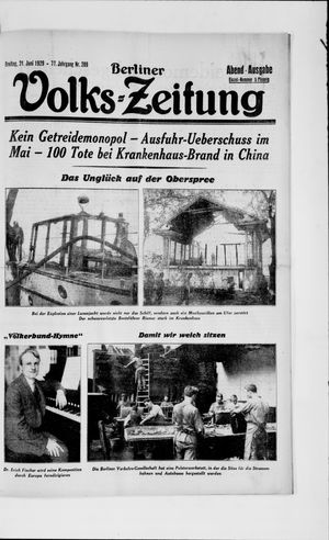 Berliner Volkszeitung on Jun 21, 1929