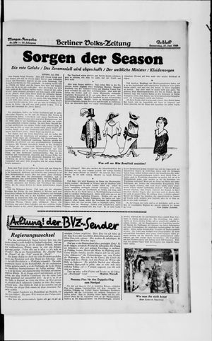 Berliner Volkszeitung vom 27.06.1929