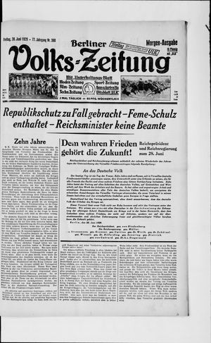 Berliner Volkszeitung on Jun 28, 1929