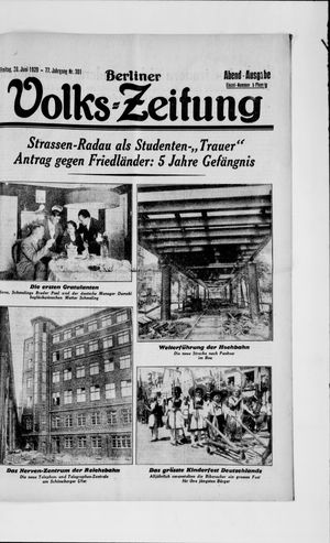 Berliner Volkszeitung on Jun 28, 1929