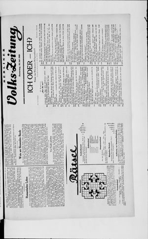 Berliner Volkszeitung on Jul 18, 1929