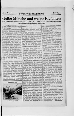 Berliner Volkszeitung on Jul 19, 1929