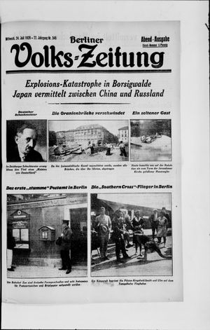 Berliner Volkszeitung vom 24.07.1929