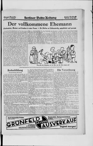 Berliner Volkszeitung on Jul 31, 1929