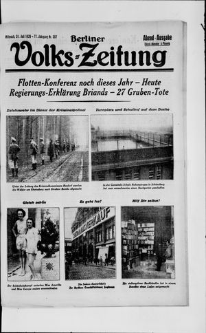 Berliner Volkszeitung vom 31.07.1929