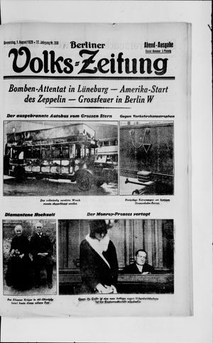 Berliner Volkszeitung vom 01.08.1929