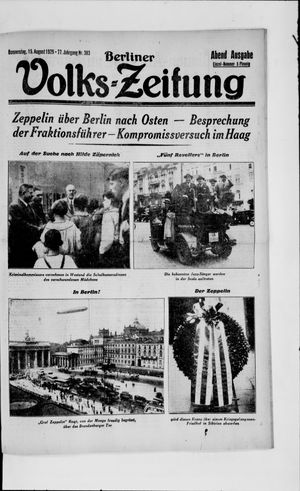 Berliner Volkszeitung on Aug 15, 1929
