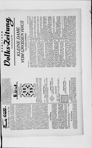 Berliner Volkszeitung vom 25.08.1929