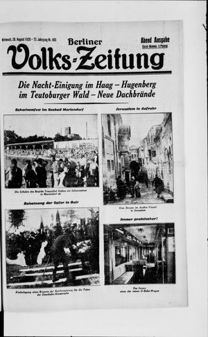 Berliner Volkszeitung vom 28.08.1929
