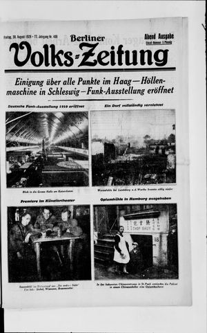 Berliner Volkszeitung vom 30.08.1929
