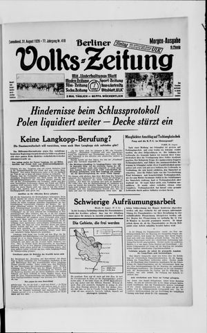 Berliner Volkszeitung on Aug 31, 1929