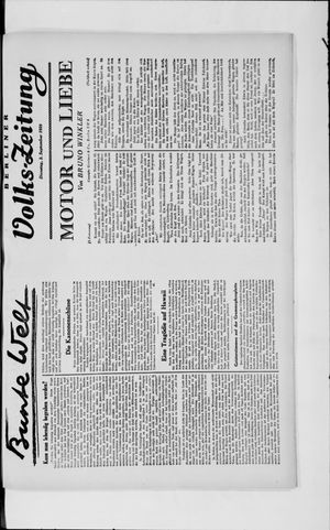 Berliner Volkszeitung on Sep 3, 1929