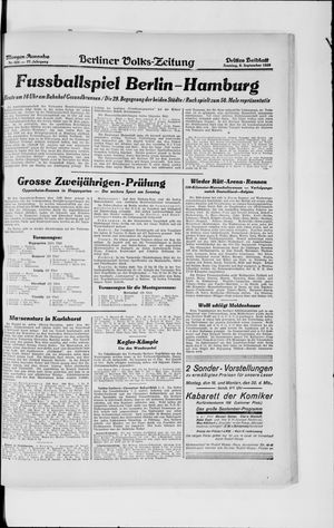 Berliner Volkszeitung vom 08.09.1929