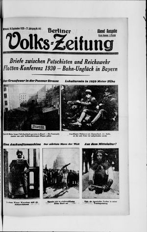 Berliner Volkszeitung vom 18.09.1929