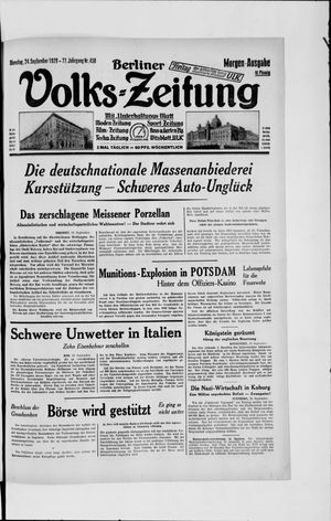 Berliner Volkszeitung on Sep 24, 1929