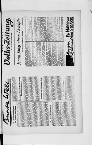 Berliner Volkszeitung on Sep 28, 1929