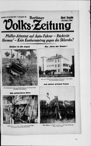 Berliner Volkszeitung vom 28.09.1929
