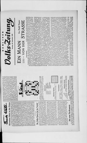 Berliner Volkszeitung on Sep 29, 1929