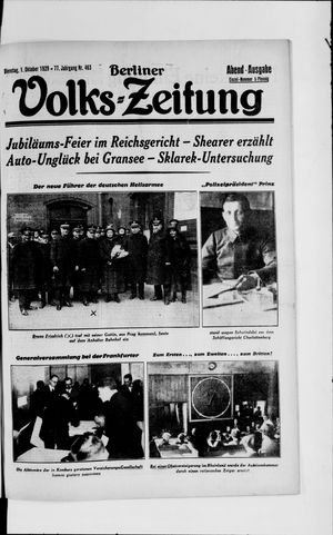 Berliner Volkszeitung on Oct 1, 1929