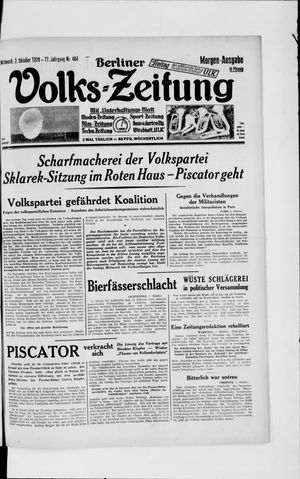 Berliner Volkszeitung on Oct 2, 1929