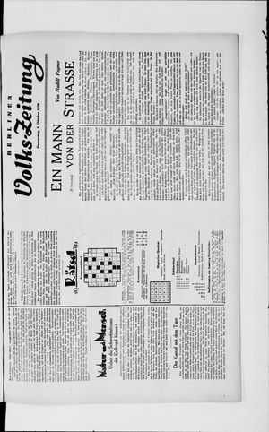 Berliner Volkszeitung on Oct 3, 1929